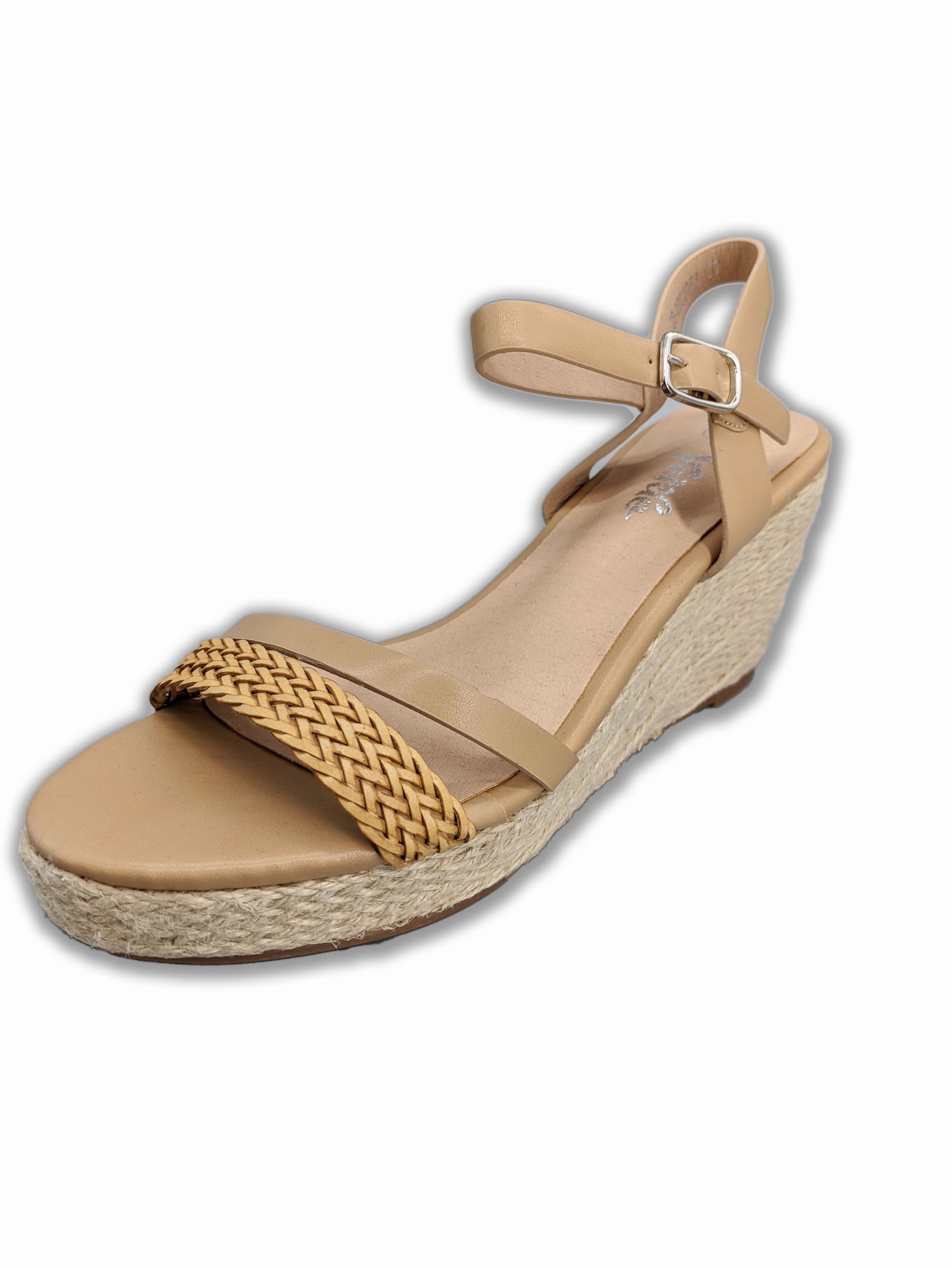 Sandali con zeppa beige - Melachic Abbigliamento Accessori