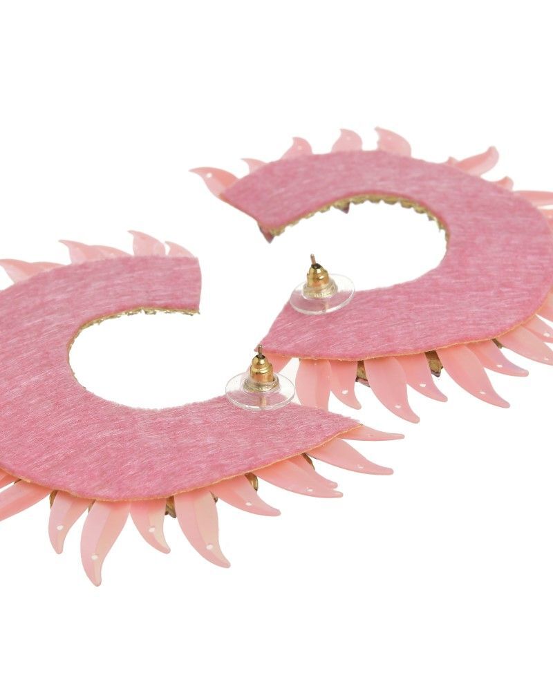 Orecchini Rosa cerchio - Melachic Abbigliamento Accessori